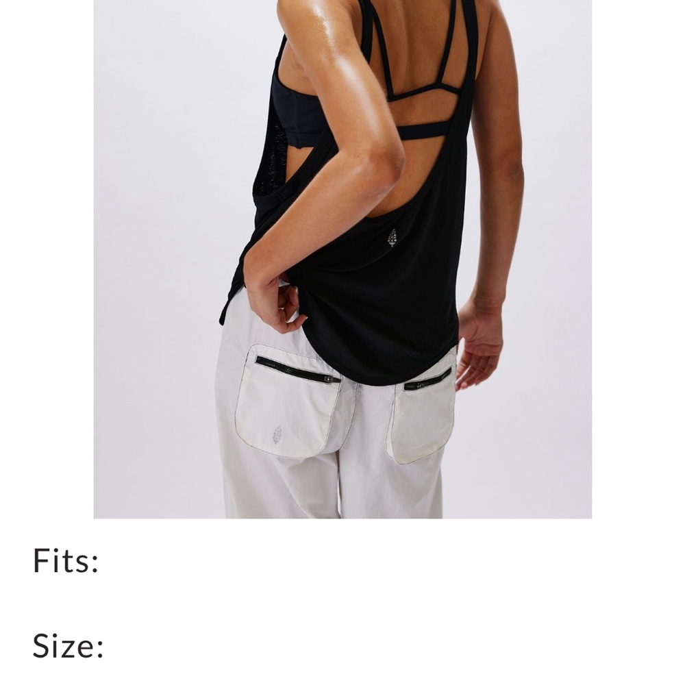 FP Movement by Free People Black Green Batter Up Tank